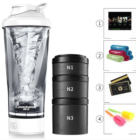 Fitness Shaking Cup with built in Mixer